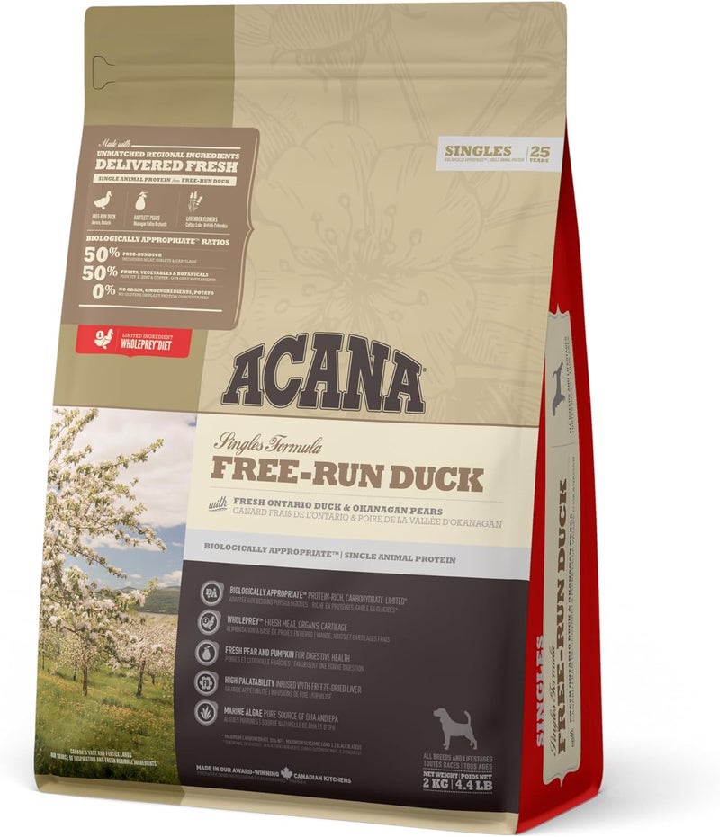 acana طعام جاف للكلاب بنكهة البط الحر من أكانا - 2 كجم - Image 4