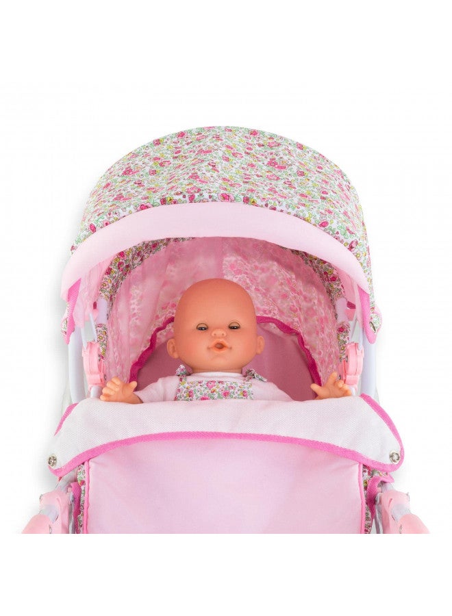 Corolle عربة كورول مونس غران بوبون - مقبض قابل للتعديل، تصميم قابل للطي، لدمى الأطفال بحجم 14"، 17" و 20" - Image 3