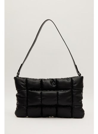 Manuka - Kapitone Leather Soft Bag Black - Image 1