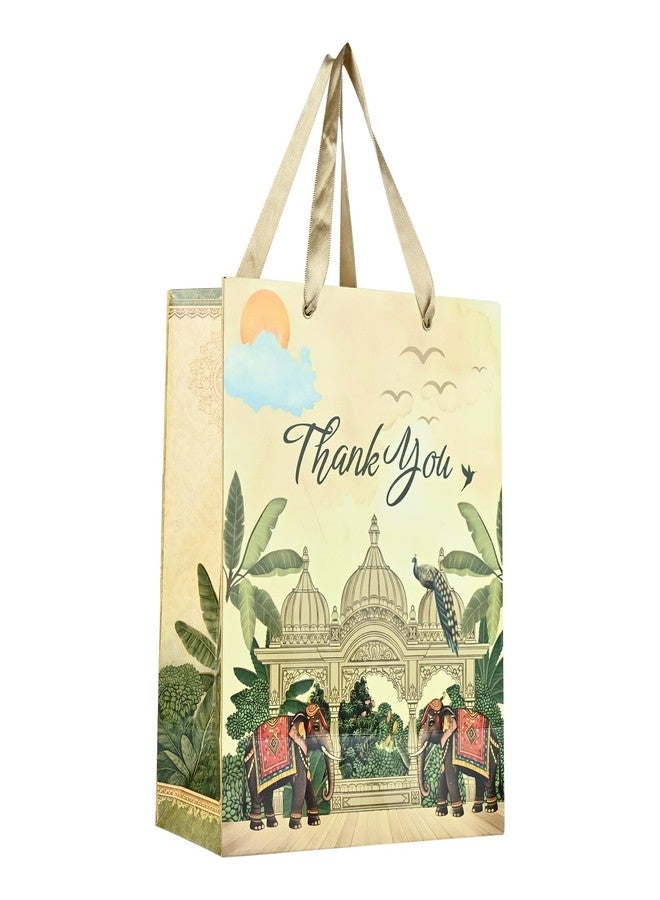 FONSIE paper bags || Luxury small gift bags (10 * 8 * 4 inches) gift bags for gifting in wedding, Diwali, baby shower, birthday, return gifts, goodies-Pack Of 5 (Hathi). - Image 4