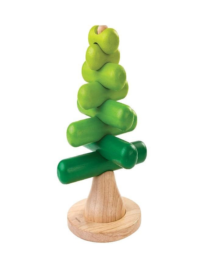 PlanToys PlanToys Wooden Sorting & Stacking Tree (5149) | Sustainably Made from Rubberwood and Non-Toxic Paints and Dyes  - Image 1