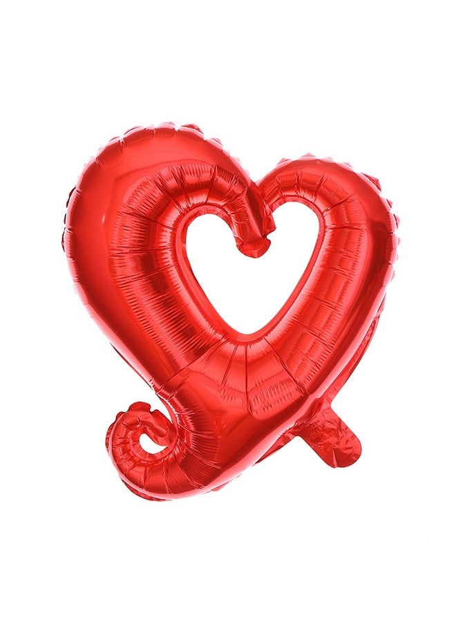 Soochat بالونات قلب حمراء شكل قلب من الفويل مايلار بالون هيليوم لعيد الحب زينة حفلات الزفاف 10 قطع - Image 3