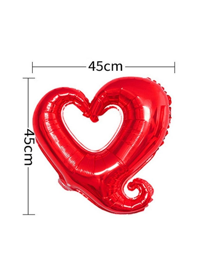 Soochat بالونات قلب حمراء شكل قلب من الفويل مايلار بالون هيليوم لعيد الحب زينة حفلات الزفاف 10 قطع - Image 4
