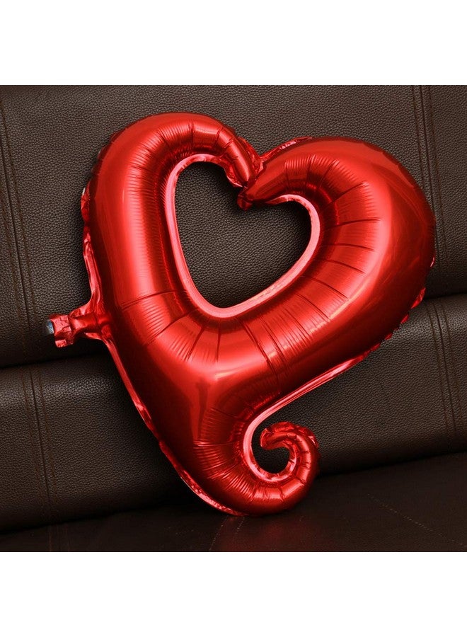 Soochat بالونات قلب حمراء شكل قلب من الفويل مايلار بالون هيليوم لعيد الحب زينة حفلات الزفاف 10 قطع - Image 5