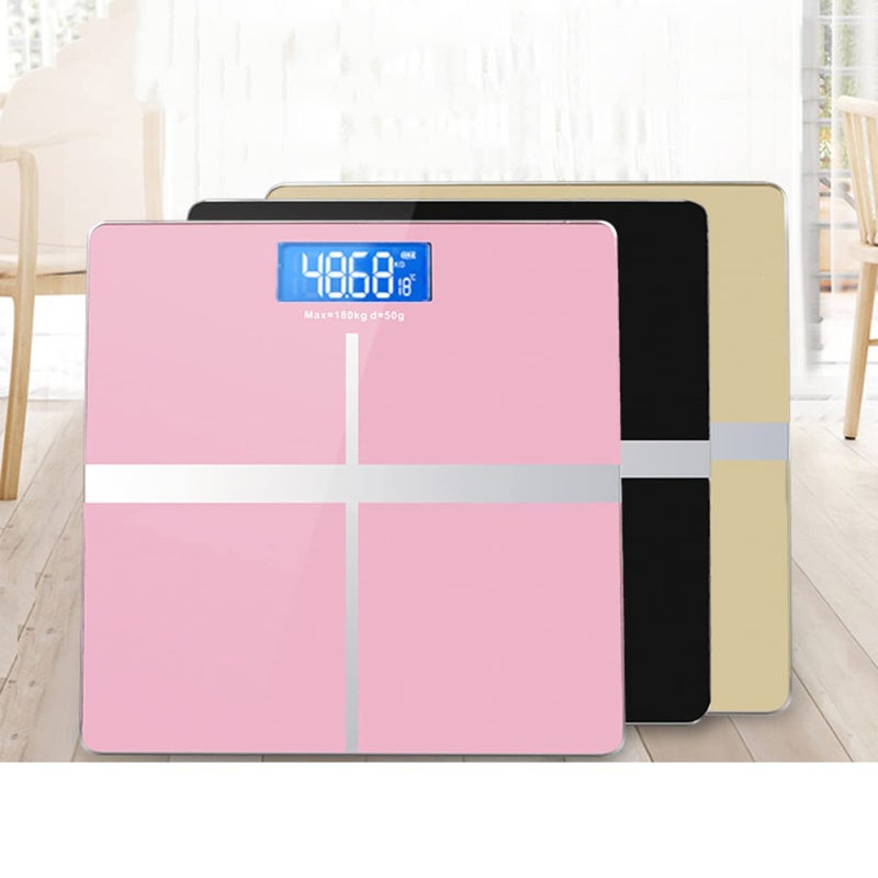 USB Rechargeable Smart Digital Body Weight Scale Rose Gold with LCD Display - Image 3