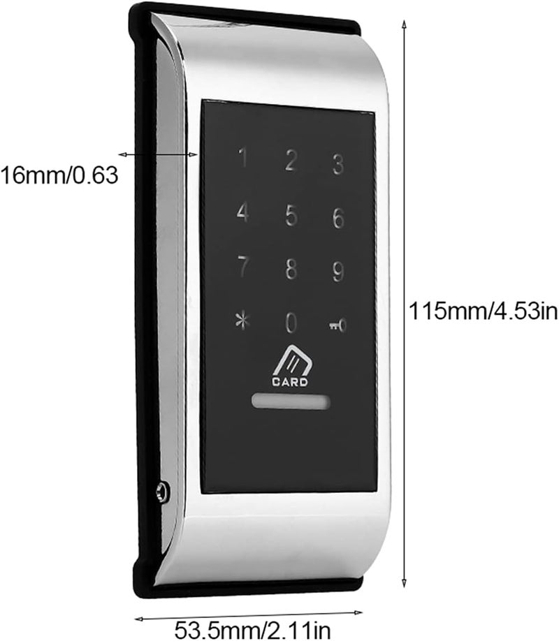 1x Touch Keypad Lock, Electronic Cabinet Lock Password Key Access Lock Digital Electronic Security Cabinet Coded Locker(silver) - Image 1