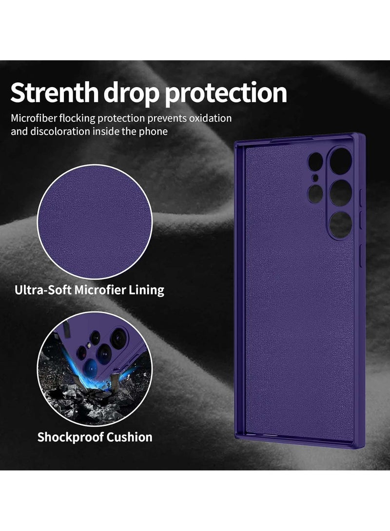 Wtech Premium Soft Liquid Silicone Case Cover For Samsung Galaxy S24 Ultra 5G 2024 Eggplant Purple - Image 4