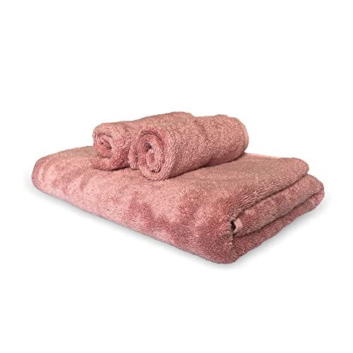 HEELIUM Bamboo Towel Set | 1 Bath & 2 Face Towel Combo | Super Soft & Antibacterial | 600 GSM - Image 1