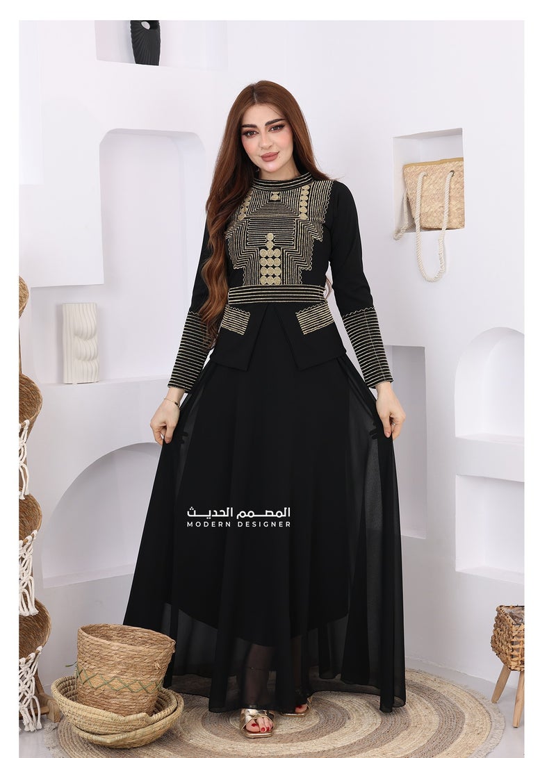 دينتي جلابية رمضان فخمة بتصميم أنيق يناسب التأسيس والجمعات استعدي للتألق في ليالي رمضان - Image 1