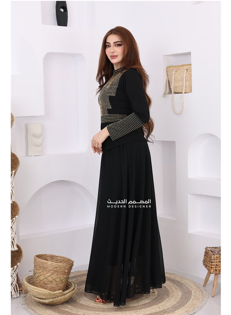 دينتي جلابية رمضان فخمة بتصميم أنيق يناسب التأسيس والجمعات استعدي للتألق في ليالي رمضان - Image 2