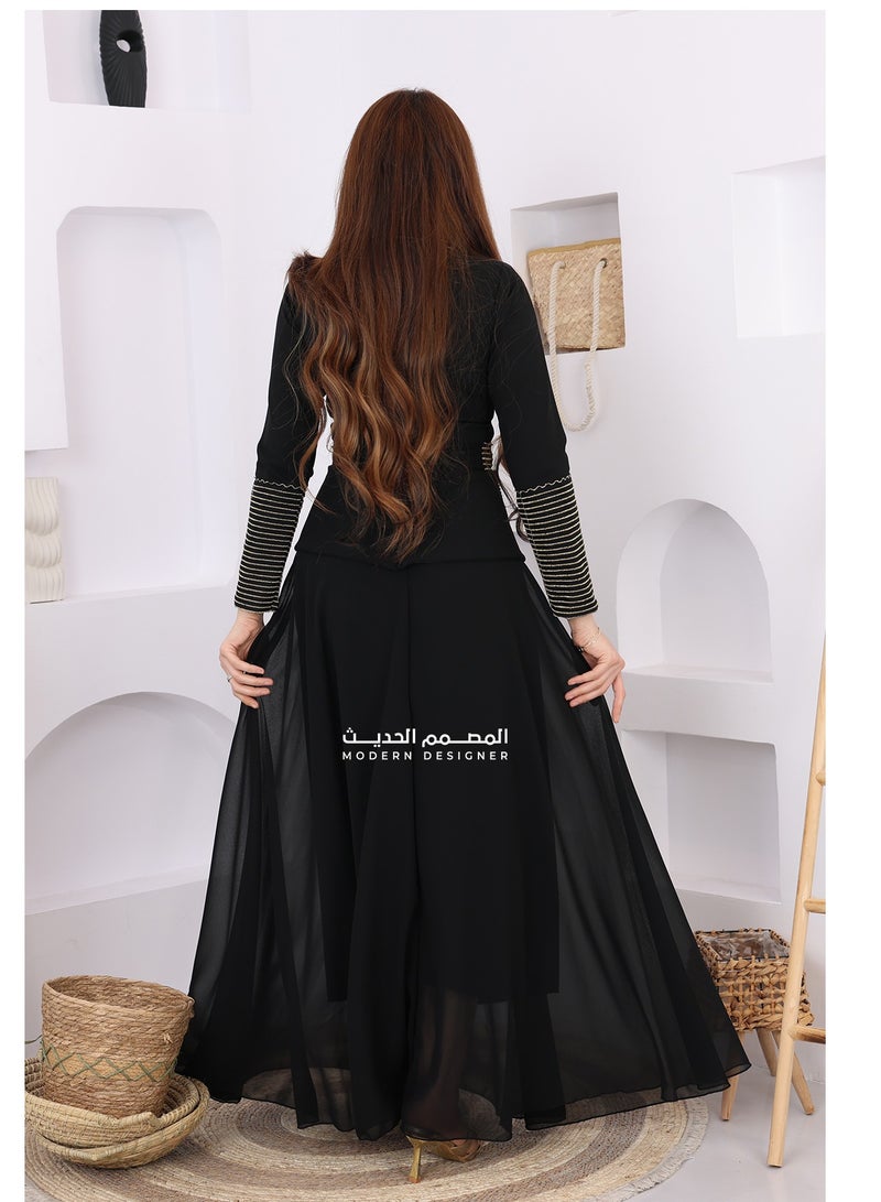 دينتي جلابية رمضان فخمة بتصميم أنيق يناسب التأسيس والجمعات استعدي للتألق في ليالي رمضان - Image 3