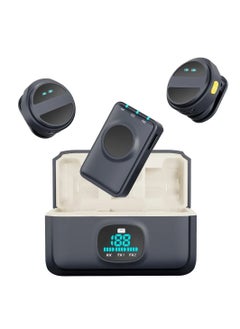 SX21-New 1 Drag 2 Wireless Lavalier Microphone | 2.4GHz Dual Mic System for Clear Audio | Noise Reduction & Real-Time Sync | Portable Mini Mic for Mobile Phones | Ideal for Vlogging, Interviews, Podcasts & Live Streaming