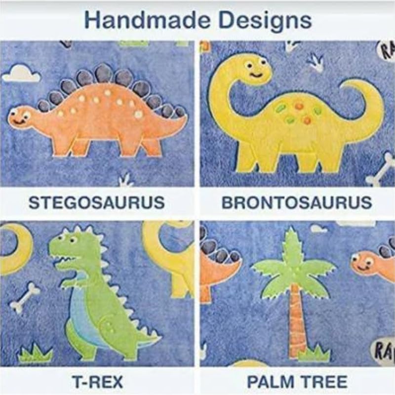 Famyo® Glow Blanket for Kids –Cute Dinosaur | Kids Blanket 0–15 Yrs | 200×152 cm Double Bed Blanket | Soft Flannel Blankets for Winter | Lab-Tested & Safe, (Blue) - Image 5