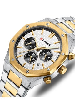 CURREN CURREN 8440M Men Quartz Bussiness Watch Stainless Steel Band Alloy Case Fashion Multifunction Wristwatch Abrastion Resistant Glass 3ATM Luminous Display Chronograph Calendar Date Watches  - Image 2