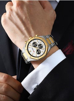 CURREN CURREN 8440M Men Quartz Bussiness Watch Stainless Steel Band Alloy Case Fashion Multifunction Wristwatch Abrastion Resistant Glass 3ATM Luminous Display Chronograph Calendar Date Watches  - Image 5