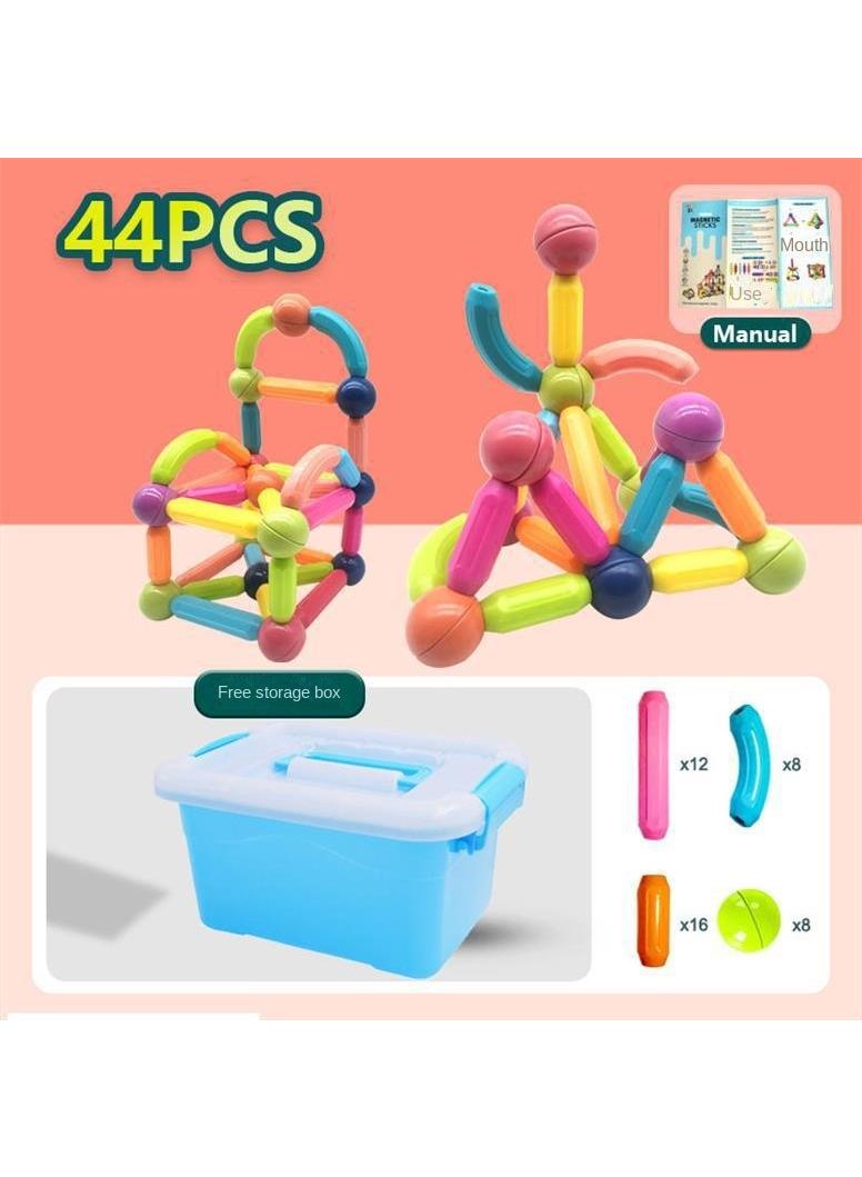 general 44-Piece Magnetic Toy Set Multicolor For Making Different Shapes 3+ Years Age Group - Image 1