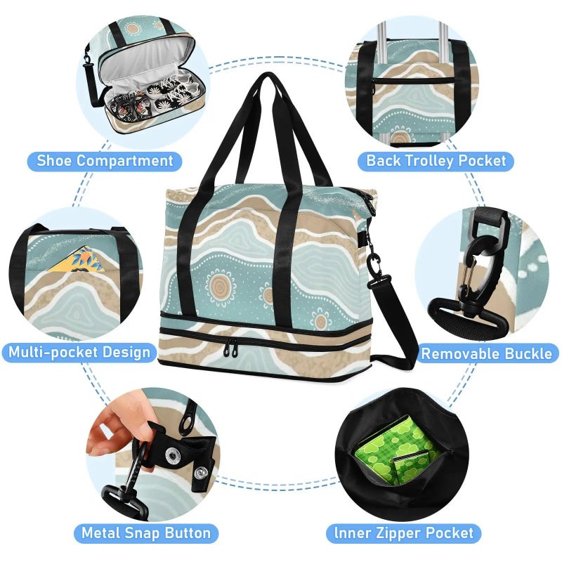 Bluejw 32L Foldable Travel Duffel Bag - Lightweight Sports Duffel Gym Bag - Large Capacity Weekender - Image 5