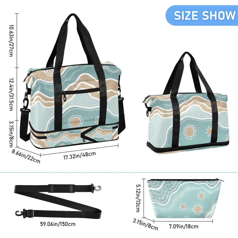 Bluejw 32L Foldable Travel Duffel Bag - Lightweight Sports Duffel Gym Bag - Large Capacity Weekender - Image 3