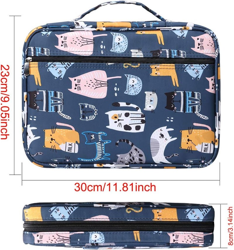 BOMKEE Coloring Pencil Case 220 Slots Pencils/Gel Pens Organizer Waterproof Travel Case Zipper Carrying Portable Pencil Markers Pen Holder Bag for Painter Writers (Sports Cat) - Image 3