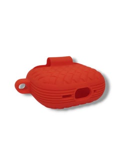 Generic AirPods 4 Silicone Case with Stylish Ribbed Design - Red  - Image 3