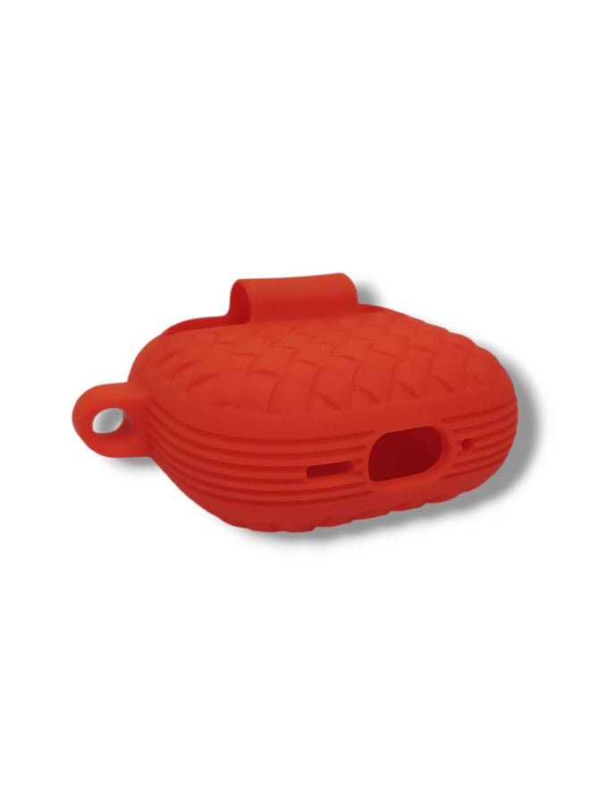 AirPods 4 Silicone Case with Stylish Ribbed Design - Red  - Image 3