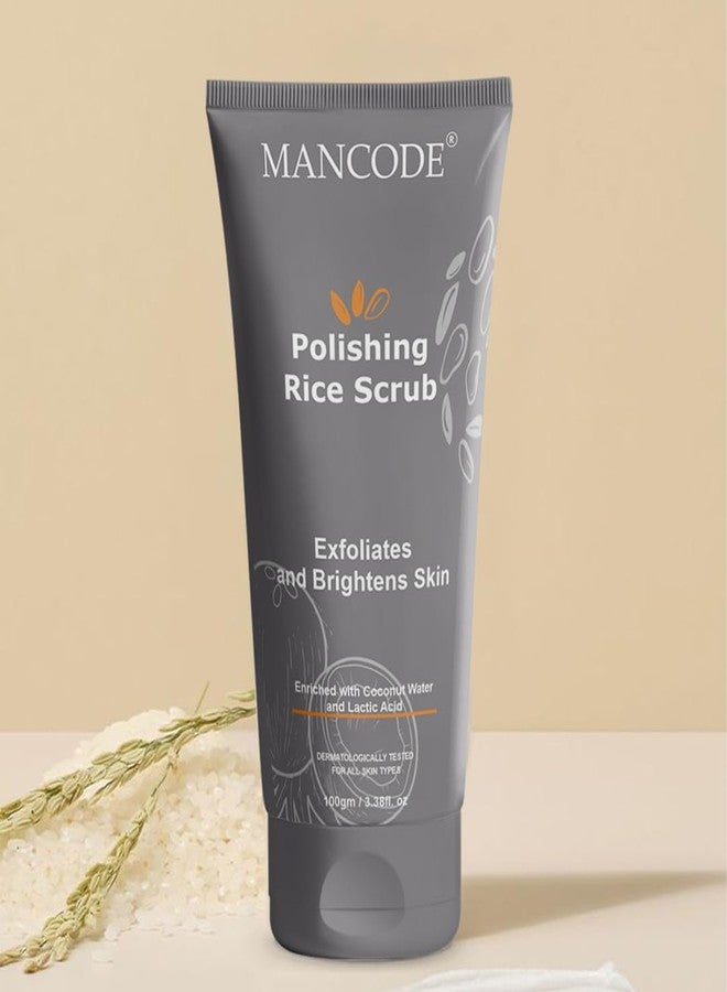 كود الرجل مجموعة مقشر الأرز للرجال من مانكود | مقشر أرز مقشر للتحكم في الزيوت ومقشر أرز مقشر لتفتيح البشرة وتنظيفها بعمق | عبوة من قطعتين من مقشر الوجه (100 غرام لكل قطعة) - Image 2