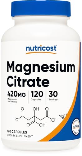 Nutricost Magnesium Citrate 420mg 120 Veggie Capsules 30 Servings Gluten Free NonGMO Supplement - Image 2