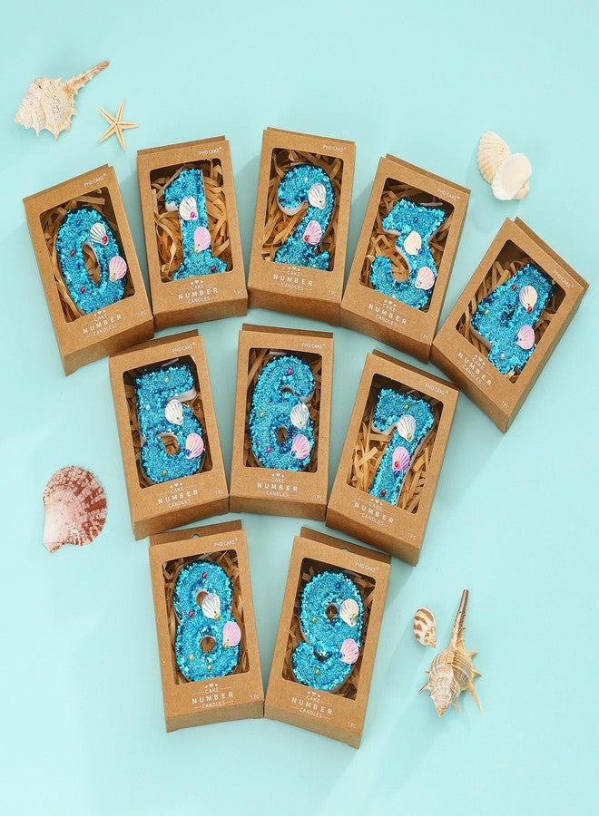 PHD CAKE Number 6 Mermaid Glitter Birthday Candles, Mermaid Themed Number Candles, Cake Number Candles, Party Celebration - Image 3
