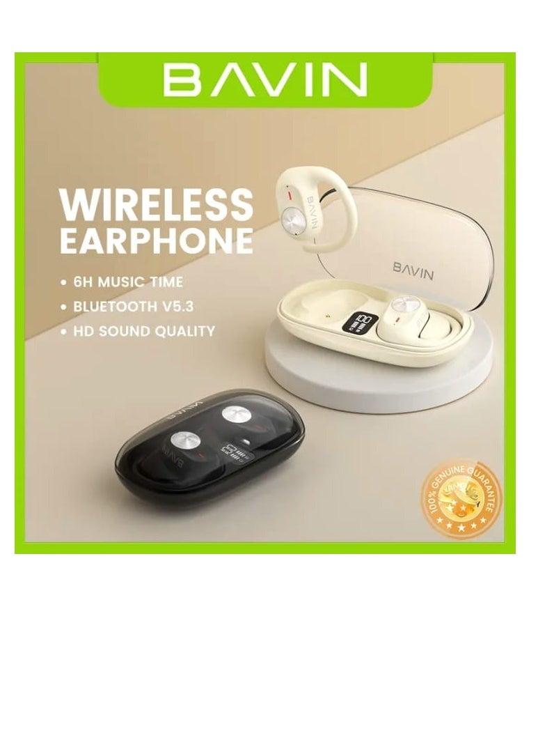 Bavin - BAVIN BA67 Hi-Fi Bluetooth 5.3V Open Wireless Earphone Bone Conductor TWS Earphone W/ Built-In Microphone - Image 1