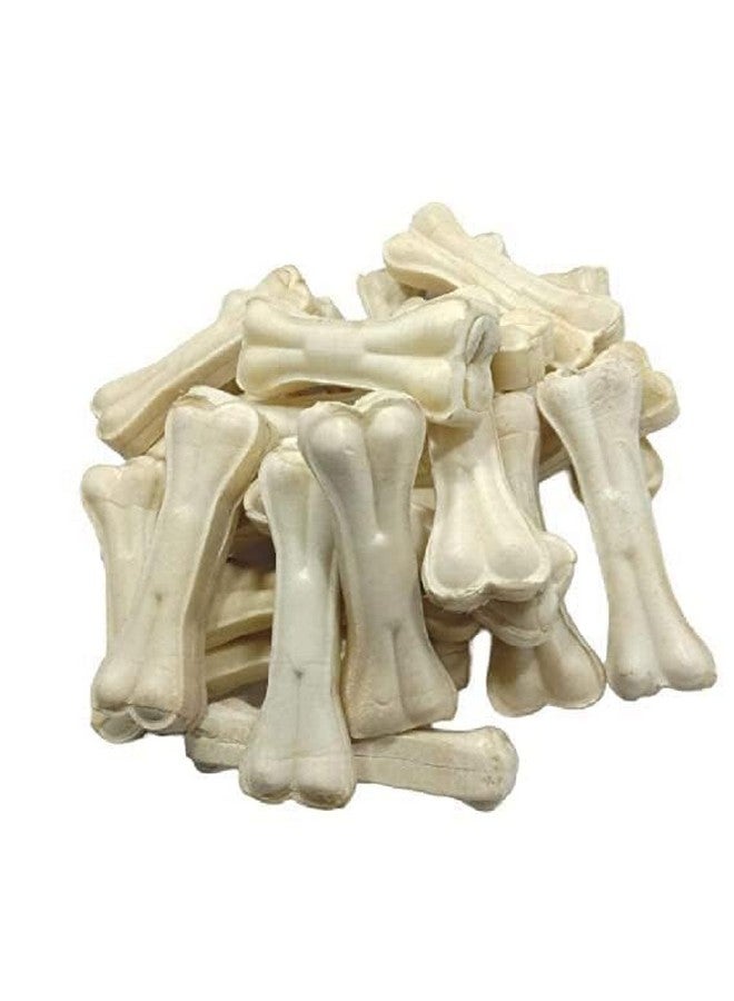 Dog Chew Bone 6 Inches Rawhide Pressed Bone Calcium Treat Chew Food For Dogs And Puppies 10 Pcs - Image 1