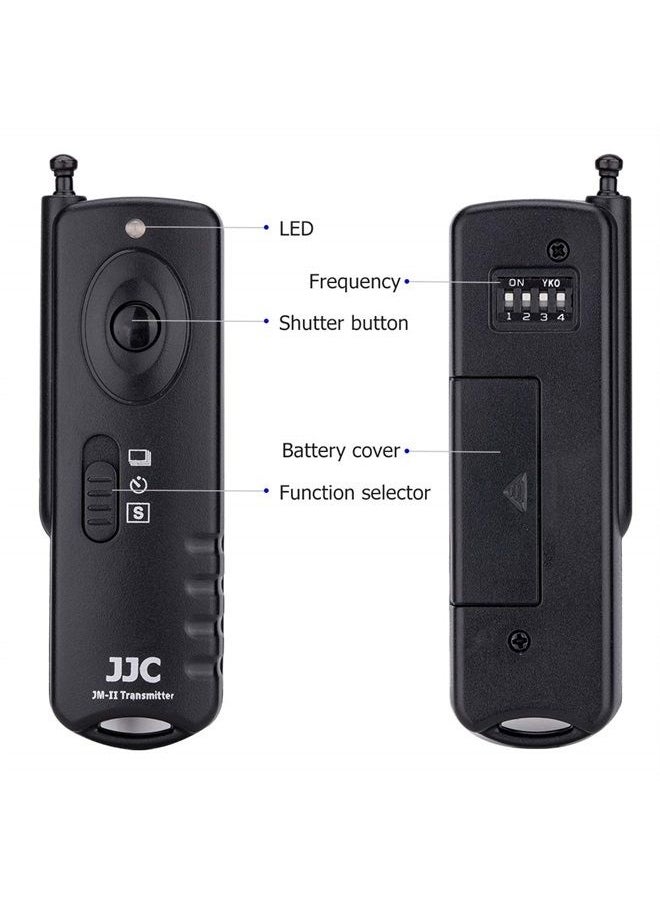 JJC - Radio Wireless Remote Control Shutter Release for Canon EOS Rebel T6 T7 T5 T8i T7i T6i T6s T5i T4i SL3 SL2 SL1 EOS 2000D 70D 77D 80D 90D EOS R R6 Mark II R6 R7 R8 R10 RP M5 M6 Mark II & More - Image 1