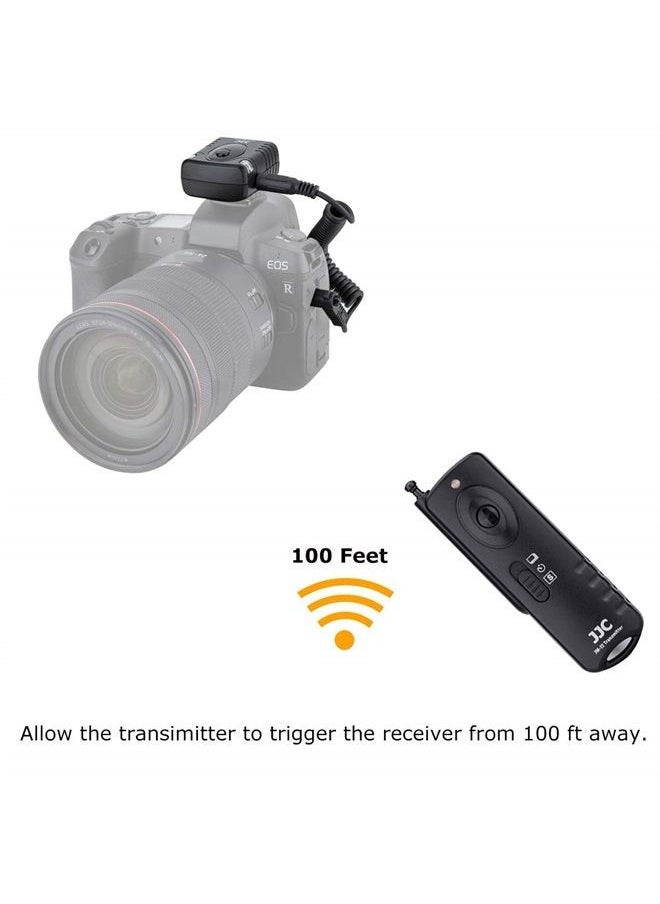 JJC - Radio Wireless Remote Control Shutter Release for Canon EOS Rebel T6 T7 T5 T8i T7i T6i T6s T5i T4i SL3 SL2 SL1 EOS 2000D 70D 77D 80D 90D EOS R R6 Mark II R6 R7 R8 R10 RP M5 M6 Mark II & More - Image 1