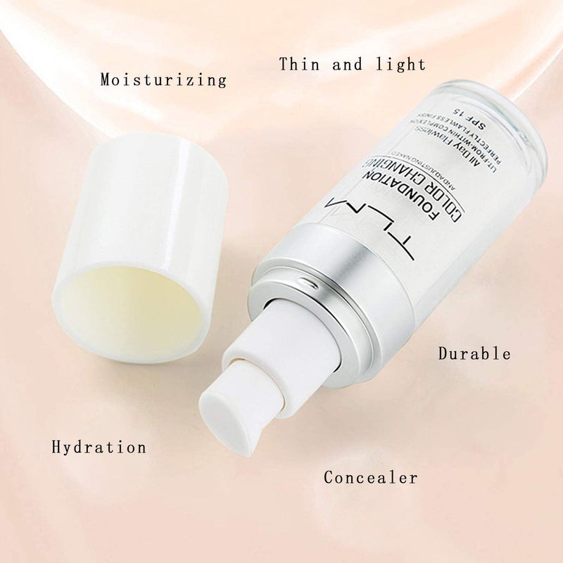 KOSIMI كوزيمي 30 مل كريم أساس متغير اللون سائل يتكيف مع لون بشرتك بمجرد الدمج، أبيض - Image 2