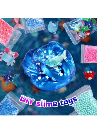Ocean Slime Kit for Kids 6+ Non-Sticky Ultra-Soft Slime Making Kit, Shiny Metallic Clay & Multi-Themed Slime Toy, Perfect Birthday & Ramadan Gift for Boys & Girls - view 3