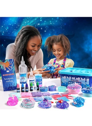 Ocean Slime Kit for Kids 6+ Non-Sticky Ultra-Soft Slime Making Kit, Shiny Metallic Clay & Multi-Themed Slime Toy, Perfect Birthday & Ramadan Gift for Boys & Girls - view 2