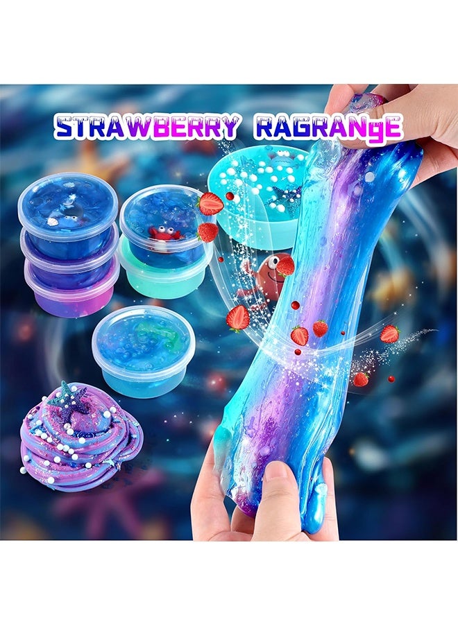 Beauenty Ocean Slime Kit for Kids 6+ Non-Sticky Ultra-Soft Slime Making Kit, Shiny Metallic Clay & Multi-Themed Slime Toy, Perfect Birthday & Ramadan Gift for Boys & Girls - Image 5