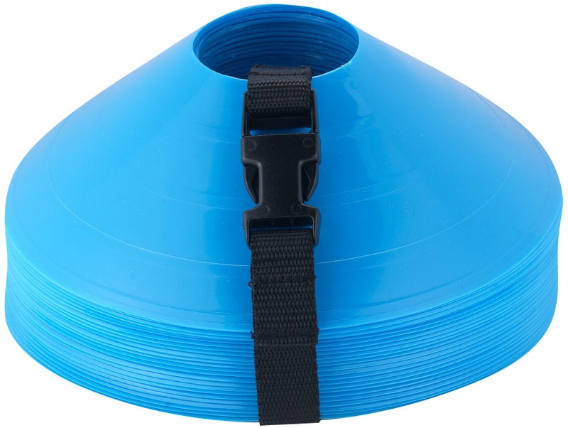 American Challenge Disc Cones – Set of 25 Agility Cones for Sports Training – 2" Tall, 7" Base Soccer Cones with Carry Strap for Drills & Practice - Image 2