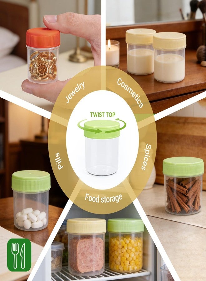 UMETASS Plastic Storage Containers with Lids Clear Food Containers for Meal Prep, Snack, Lunch, Kitchen Organizatio Containers for Freezer & Travel Use (Orange, 1, ounces) - Image 2