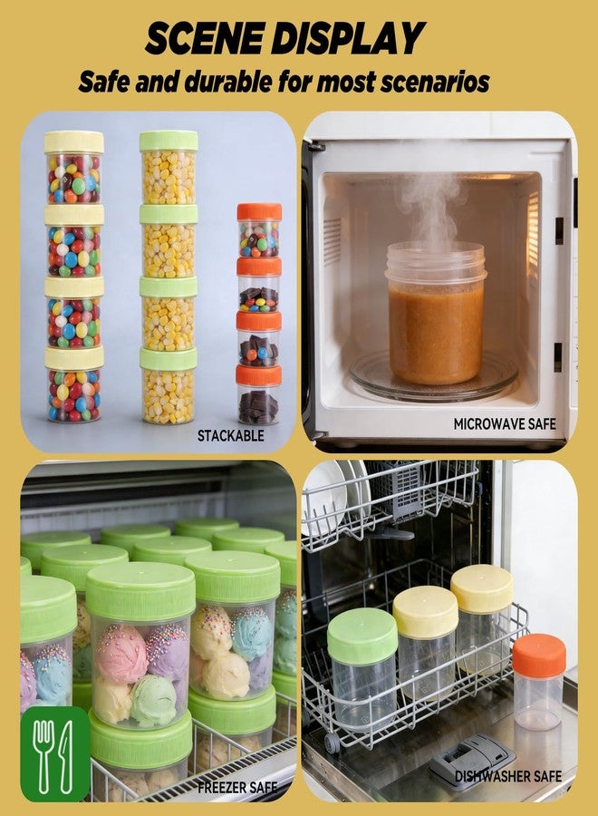 UMETASS Plastic Storage Containers with Lids Clear Food Containers for Meal Prep, Snack, Lunch, Kitchen Organizatio Containers for Freezer & Travel Use (Orange, 1, ounces) - Image 4