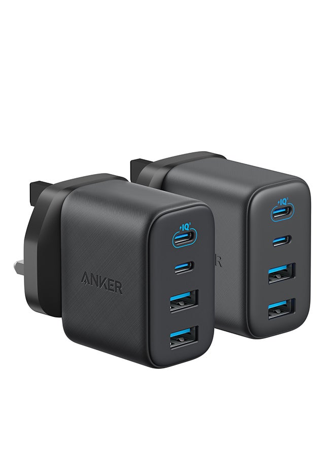 أنكر محول شاحن أنكر زولو USB C، محول حائط 4 منافذ مع 50 واط كحد أقصى، 2 USB-C و 2 USB-A، مدمج ومستقر، لجهاز iPhone 17/16، iPad، Galaxy، والمزيد (أسود، كابل غير متضمن) - Image 1