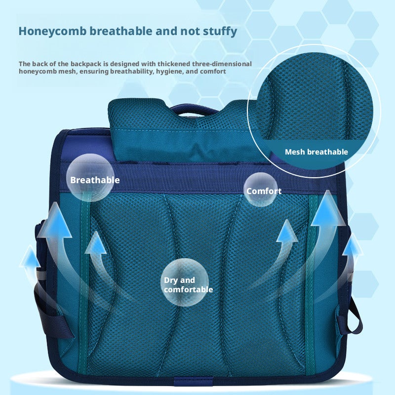 Kids Backpack for School, Cartoon PU, Weight Reducing, Ages 6-12 - Image 3