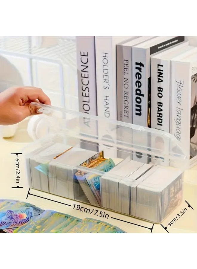 Large Capacity Clear Plastic Game Payment Method Toy Storage Box with Flip Top for Home and Office Organization Card Holder Organizer - Image 3