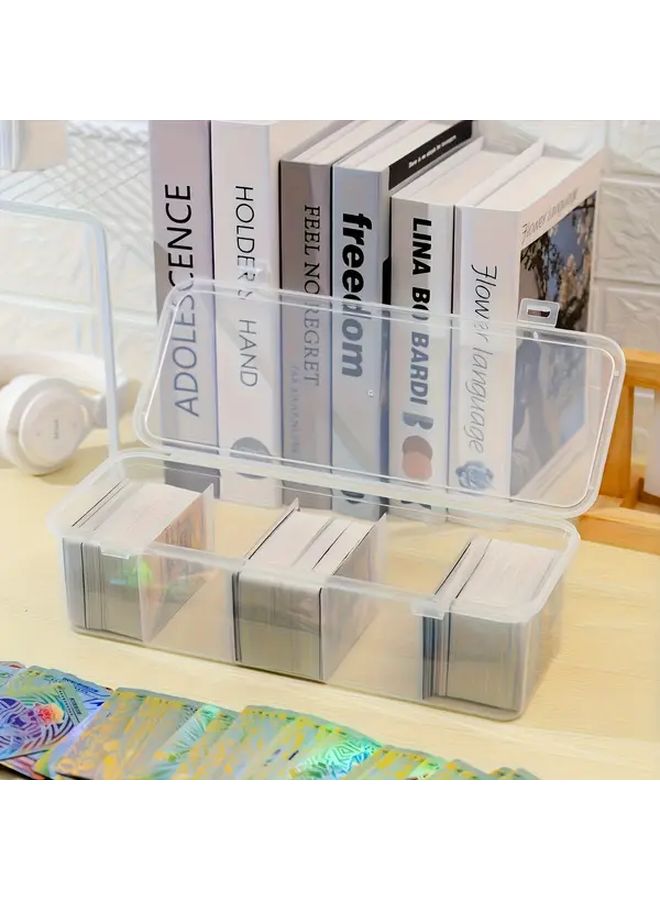 Large Capacity Clear Plastic Game Payment Method Toy Storage Box with Flip Top for Home and Office Organization Card Holder Organizer - Image 4
