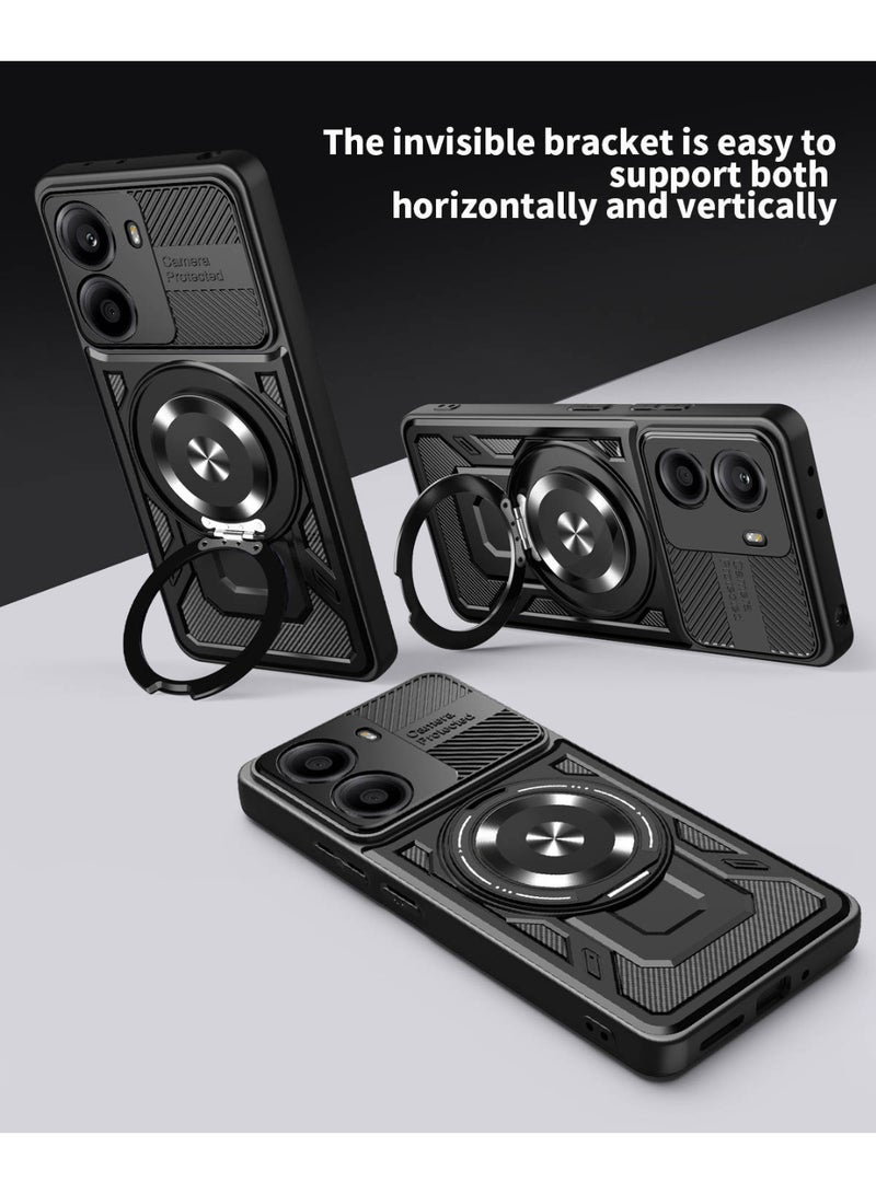 general Xiaomi poco x7 Pro 5G Case, Protective Case with Invisible Stand (360 Degree Rotation), Military Grade Shockproof Anti-Scratch Protection - Image 2