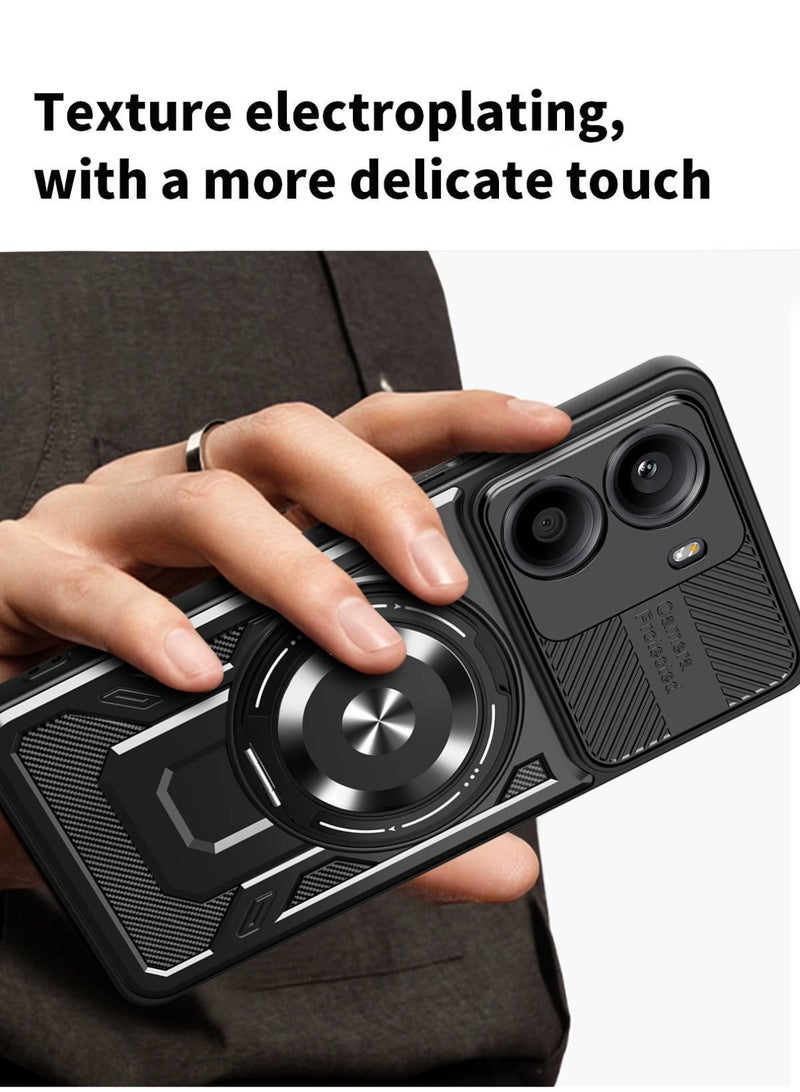 general Xiaomi poco x7 Pro 5G Case, Protective Case with Invisible Stand (360 Degree Rotation), Military Grade Shockproof Anti-Scratch Protection - Image 3