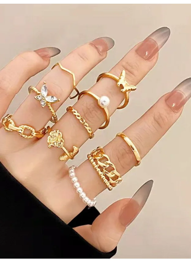 Styli Styli Set of 10 - Assorted Embellished Ring
