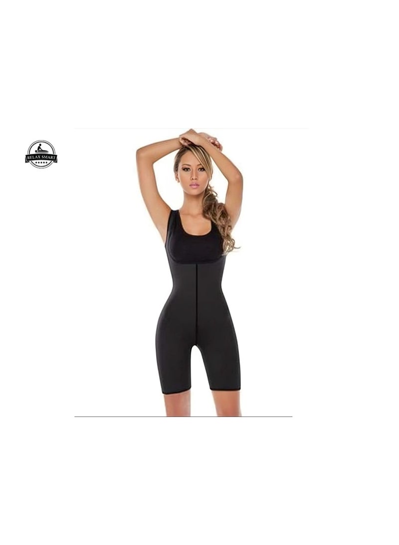 Relax Smart Women’s Neoprene Sauna Bodysuit – Full Body Workout Sweat Suit for Fitness & Active Training, Blue - Image 5