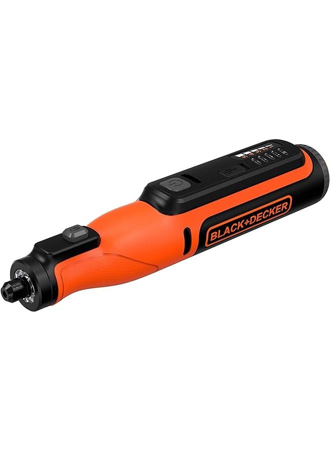 BLACK+DECKER Cordless Rotary Tool 7.2V + 37pcs Accessories BCRT8I-XJ Orange/Black - Image 2