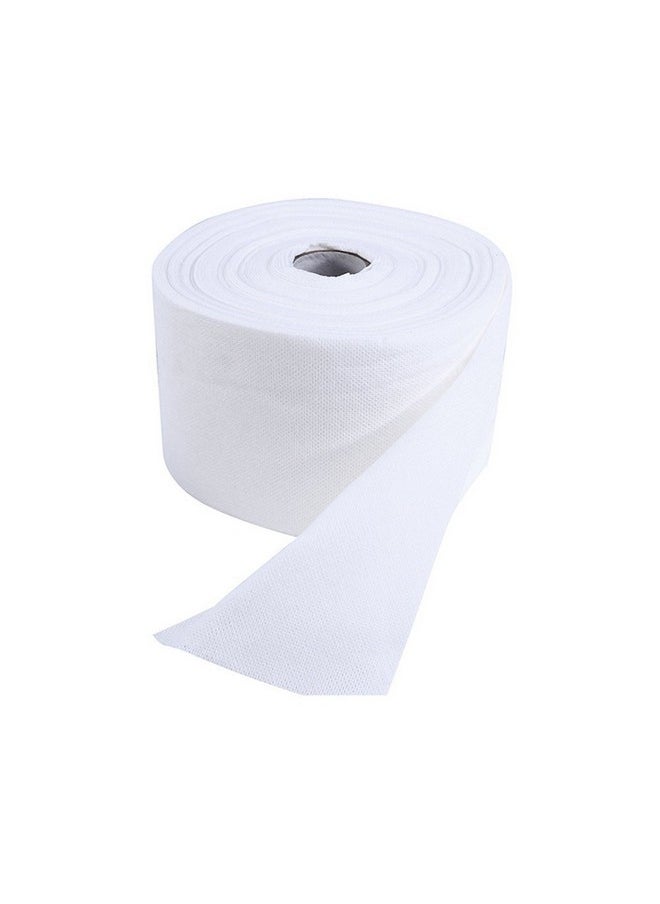erioctry - 1 Roll Of Disposable Cleaning Face Towel Non-woven Fabric Disposable Wipers Washcloths Makeup Facial Soft Pads (White) - Image 1