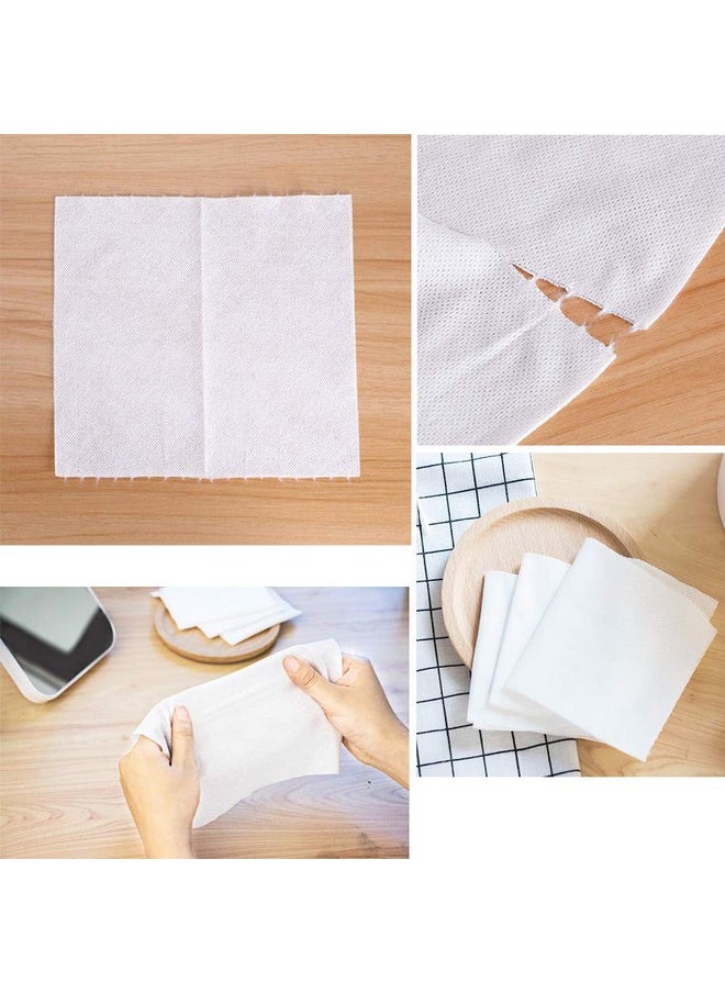 erioctry - 1 Roll Of Disposable Cleaning Face Towel Non-woven Fabric Disposable Wipers Washcloths Makeup Facial Soft Pads (White) - Image 1